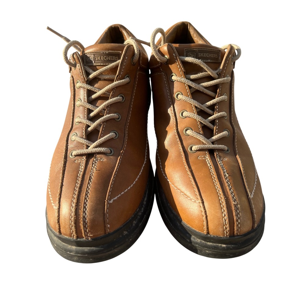 Skechers Mens‎ 7420 Leather Oxford Shoes Brown Lace Up Vintage Y2K Size 12